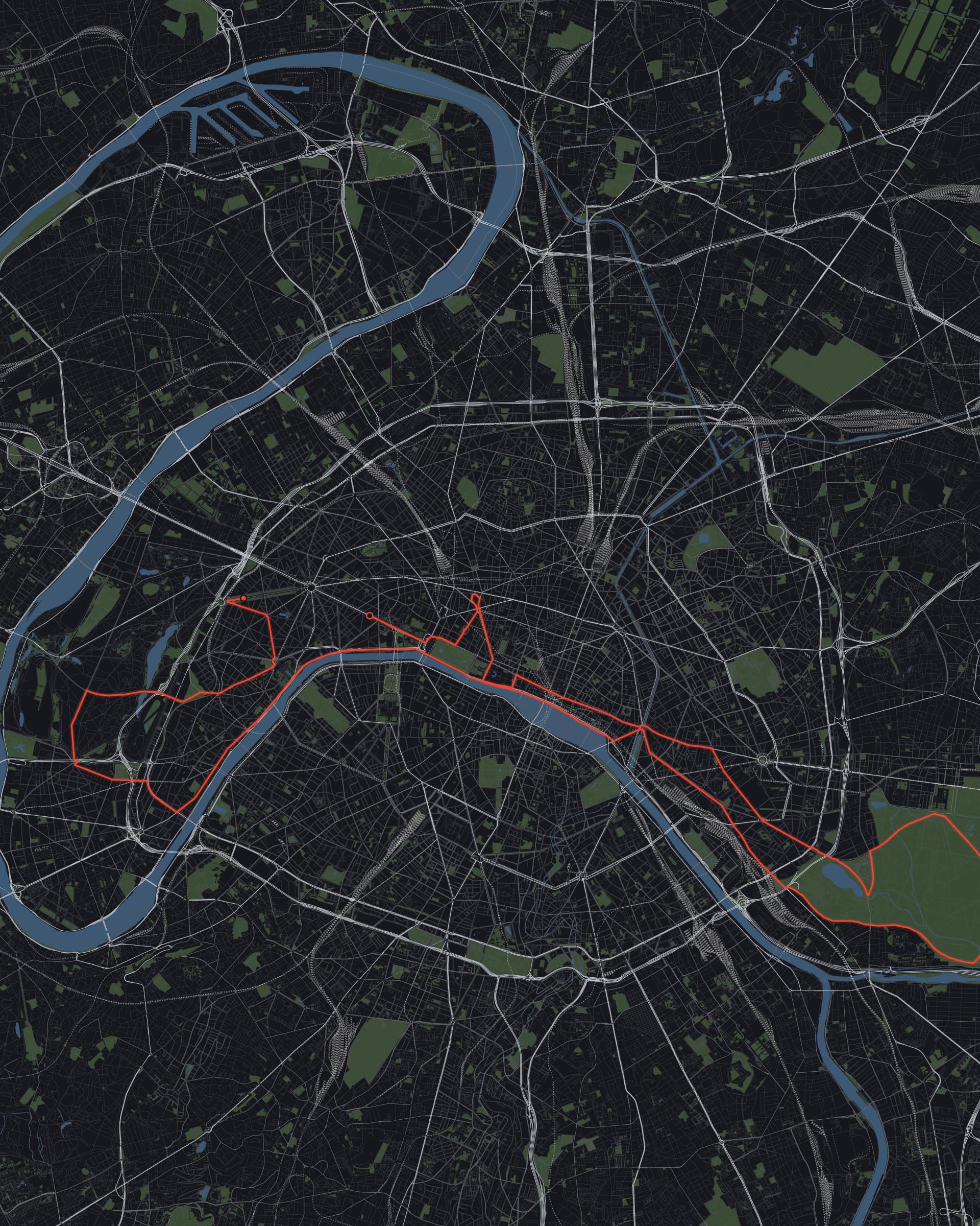 Paris marathon print